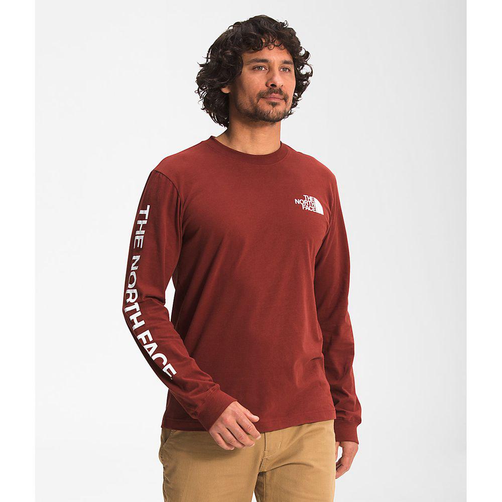 The North Face Long Sleeve Tnf™ Sleeve Hit Ανδρικα Μπλούζα Με Μακρύ Μανίκι - Κοκκινα (RNYF05173)
